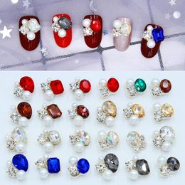 Decorations 100pcs Nail Art Charms with Large Crystals Diamonds Gems Stones for Nails/ Craft Jewelry Metal+alloy Decorations &*&