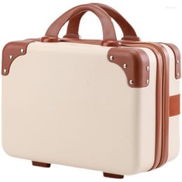 Storage Bags 14-Inch Portable Box Password Small Suitcase Women's Cute Case Lightweight Mini Bag ABS Material