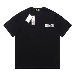 DUYOU Men's Relaxed Fit T-shirt Brand Clothing Men Women Summer T Shirt with Print Letters Cotton Jersey High Quality Tops 74863