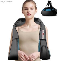 Hand Relase Massageador Elétrico Shiatsu Cervical Back Neck Shoulder Massager Shawl Infrared Heated Massage Relax Machine L230523