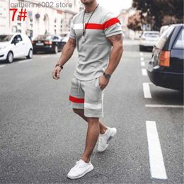 Men's Tracksuits Men Tracksuit T-shirt Shorts outfits Sets Oversized Cloth Summer Men's T-Shirt Set 100% synthetic material Comfortable and Cool T230602