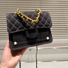 Denim chain bag 2023 Luxury Designer Brand Fashion Shoulder Bags Handbags Crossbody Women Letter Purse Phone bag Wallet Metallic