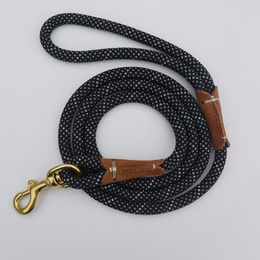 Leashes Reflective 5FT Dog Leash Nylon Dogs Lead Rope Pet Long Leashes Belt Outdoor Dog Walking Training Leads Ropes black color