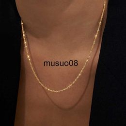 Pendant Necklaces Luxury Gold Silver Colour Shiny Glossy Chain Necklace for Women Elegant Chokers Necklace Birthday Party Jewellery Collares Mujer J230601