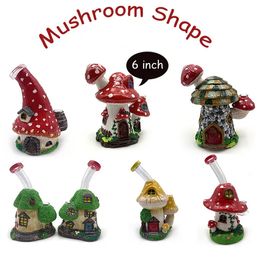 Mushroom Shape Glass Bong Multi Styles 14mm Male Hookahs Water Bongs Pipe Perc Unique Design Dab Oil Rigs With Glass Bowl