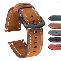 Watch Bands High Quality Genuine Leather Watchbands 18mm 20mm 22mm 24mm Retro Quick Release Band Strap Bracelets