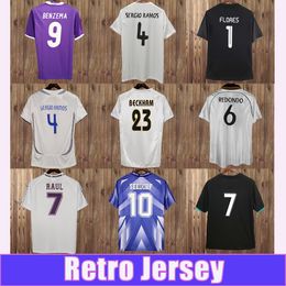 98 99 RAUL Mens Retro Soccer Jerseys RonAldO ALONSO SEEDORF ZIDANE CANNAVARO R.CARLOS KAKA' SERGIO RAMOS Home Away Goalkeeper Football Shirt Uniforms