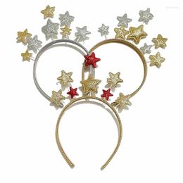 Hair Accessories 15pcs Glitter Gold/Silver/Red Star Hairbands Cartoon Hard Headbands Princess Headwear Party Boutique For Girls