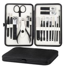 Blade 18 Pcs Nail Clippers Professional Manicure Set Stainless Steel Nail Cutter Scissor Hight Quality Nail Tools Set Cuticle Nipper