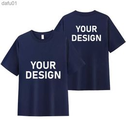 Custom High Quality Fashion Women Men 100% Cotton Short Sellve T Shirt Printing Photo Embroider Text Team Gifts TShirts Top L230520