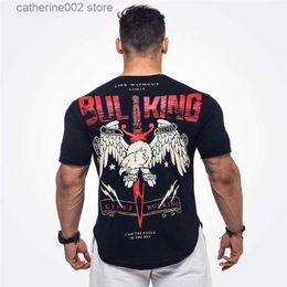 Men's T-Shirts New Men t-shirt Short Sleeve Cotton printing Summer Casual Fashion Gyms Fitness Bodybuilding Tshirt Male Slim Tees Tops Clothing T230601