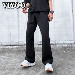 Pants Men's Black Baggy Flares Flared Trousers Jogging Pants Man Y2k Streetwear Wide Leg Pant Trousers for Men Sweatpants Korean Women