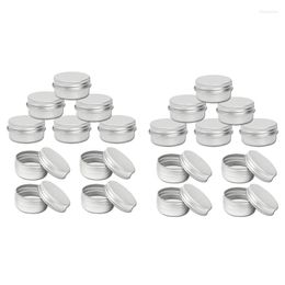 Storage Bottles 2023 -PACK Of 50 - 15Ml Aluminium Tin Large Make Up Candle Pots Capacity Empty Big Cosmetic/Candle/Spice Pots/Sweet