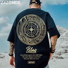 ZAZOMDE 2023 Oversized Mens T-Shirt Harajuku New Fashion Tshirt Summer Cool Printed Tee Men Streetwear Short Sleeve Couple Tops L230520