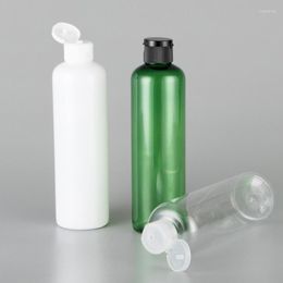 Storage Bottles 300ML X 20 White Clear Empty Cosmetic Bottle With Flip Top Cap Shampoo Lotion Plastic Liquid Soap Personal Care Container