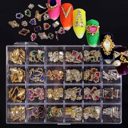 Devices 240 Pieces Nail Charms Jewel Crystals (24x10pcs/box )crystal Nail Charm Chunky Jewelry Custom Crystal Nail Art Charm Sets,iy8778