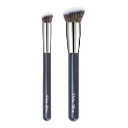 Brushes Vela.yue Foundation Concealer Brush 2pcs Makeup Brushes Set for Contouring Blending Buffing Liquid Cream Mineral Makeup