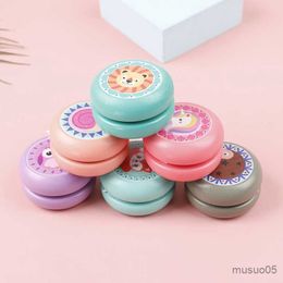 Cute Animal Yoyo Kids Yo-Yo Creative Toys For Children 5cm Wooden Yo ball R230619