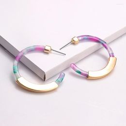 Stud Earrings Fashion Alloy Acrylic Sheet C-shaped Simple And Exaggerated Personality Female JewelryJewelry