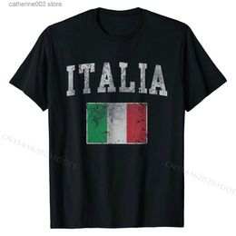 Men's T-Shirts Vintage Italia Italian Flag Italy T-Shirt Casual Cotton Men Tops Shirts Fitness Tight Designer Top T-shirts T230601