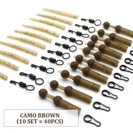 Fishing Accessories 10 Set Carp Helicopter Rigs Kit Heli Sleeves Beads Multi Clips UK8 For Connector Tackle Box 230531