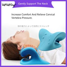 Relaxation Neck and Shoulder Relaxer Corrector Vertebra Massager Cloud Pillow Cervical Stretcher Acupressure Point Relief Pain Traction