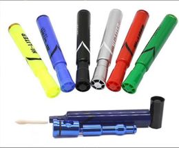 Smoking Pipes Portable creative plastic detachable water pen aluminum alloy pipe