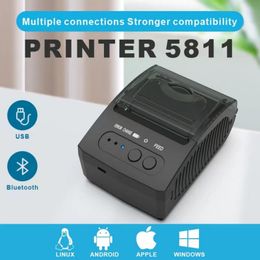 Printers ZJ5811 POS Cash Register Payment Bill Android IOS Mobile APP Wireless Bluetooth Portable 58mm Mini Thermal Receipt Printe
