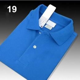 Medium blue High Quality Men Polo Shirt Solid Cotton Shorts Crocodile Men's Polos Summer Tees Casual Homme T-shirts Mens Shirts Poloshirt