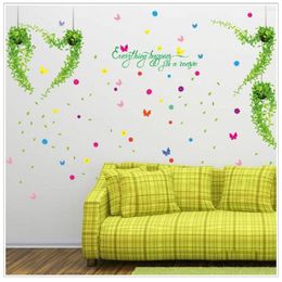 Wall Stickers Tree Rattan Horns Room Decoration Sticker Bedroom Warm Romantic Bedside Wallpaper