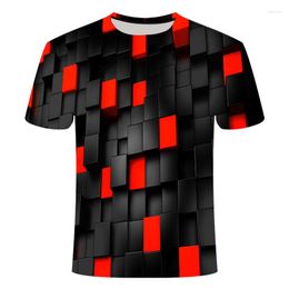 Men's T Shirts 2023 Fashion Summer Men Tshirt 3D Printed T-shirt Men/Women Leisure Shirt Cool Chequered Diamond Asian Size