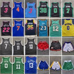 Youth Printed Basketball jersey Shorts Team Iverson Curry Thompson Wiggins James Davis Tatum Brown Irving Doncic Butler Wade McGrady Carter Rose Morant Anthony