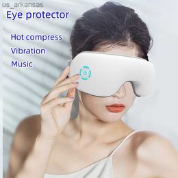 Eye Massage Hot Compress Eye Protector Massage Vibration Music Eye Care Instrument Wrinkle Dark Circle Removal Mask 1000mAh L230523