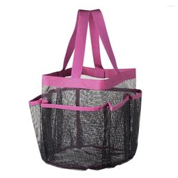 Storage Bags Beach Travel Quick Dry For Dorm Toiletry Portable Gym Bag Camping Double Handles Mesh Hanging 7 Pockets Shower Tote