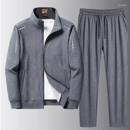 Men's Tracksuits Men Suit Spring Autumn Fashion Coordinate Hoodies Sport Casual Two Piece Outgoing Wear Big Size Elastic Waist Pants Short