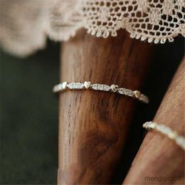 Band Rings Cute Female Small Ring Promise Gold Colour Heart Engagement Fashion Wedding For Women