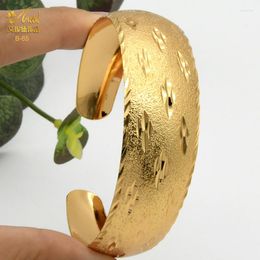 Bangle Jewellery African Bangles For Women's Gold Color Dubai Jewelry Ethiopian Arab Bracelets Bridal Gift/Mom Present