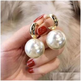 Dangle Chandelier Big Pearl Earrings For Women Trendy Cute Jewerly Korean Fashion Earring Brincos Feminino Drop Delivery Je Dhtli