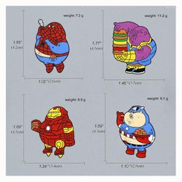 Brooches Cute Europe And America Fat Man Hero Character Cartoon Brooch Originality Lapel Metal Badge Collect Given Friends Fans Gifts
