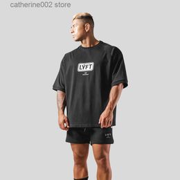 Men's T-Shirts 2023 New Fashion Fitness Sports Short Sleeve Men's Cotton Loose T-shirt Summer Workout Casual Crewneck Cotton Running T230601