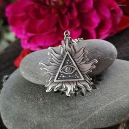 Pendant Necklaces Boho Silver Colour The All Seeing Eye Sun Shape Personality For Woman Man Jewellery Bohemia Style Necklace Party Gifts