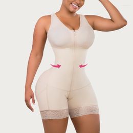 Women's Shapers Women' Corset Fajas Colombianas Originales Compression Garments Abdomen Vest Girdle Postpartum Post Liposuction Bodysuit