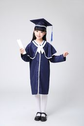 Clothing Sets Kindergarten Primary Students Chorus Shawl Kids Academic Dress Girls Graduation Gown Cap Dr. Cloth Bachelor Suits Cosply 18 230601