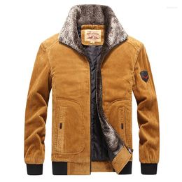 Men's Jackets Winter Military Men Warm Corduroy Jacket Cotton Thick Coat Mens Casual Wool Liner Plus Size Overcoats 5XL 6XL