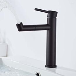 Bathroom Sink Faucets AZETA Black Basin Faucet Cold Water Deck Mounted Single Lever Brass Mixer Tap AT8106B