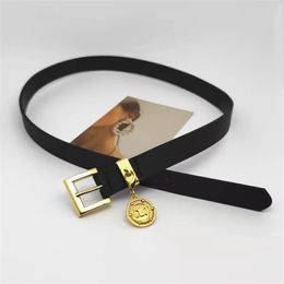 Luxury Designer Belt For Women Leathe Width 2.3cm Luxury Brand Belts Gold Belts Classic Cowskin Belt Waistband Cintura Ceinture Black Lady