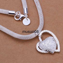 Pendant Necklaces 925 sterling silver Plated gorgeous charm fashion charm heart wedding lady love necklace noble luxury 18 inches Silver Jewellery J230601