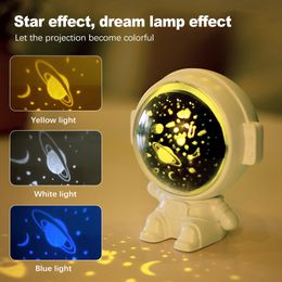 Led Rave Toy Glow in the Dark Toys Projector Starry Sky Rotating LED Night Light Children Bedroom Star Lights Moon Kids Gift 230531