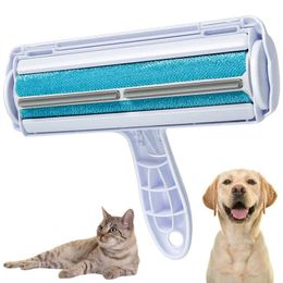 Lint Rollers Brushes Chom Roller Animal Cat Hair Remover Brush Dog and Cat Selfcleaning Lint Hair Brush Pet Hair Remover Roller 2Way Removing Z0601