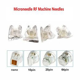 Face Massager 10pcs 10 Needles 25 Pins 64 Nano fractional micro needle rf skin beauty machine needles Microneedle RF Machine 230607